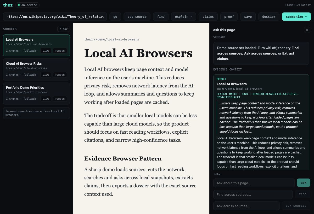 Thez packaged app window